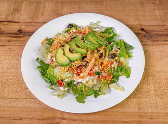 delicious salad with avocado